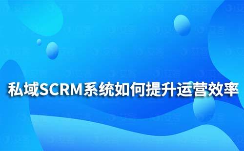 私域SCRM系统如何助力企业提升运营效率